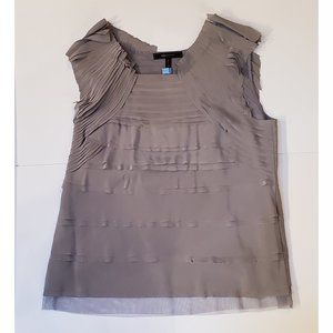BCBG MAXAZRIA Top Gray Layered Raw edge sz. L